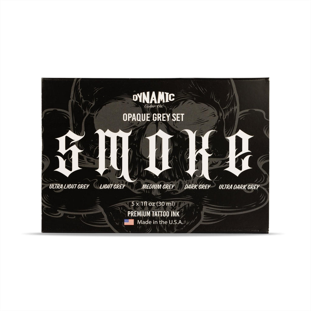 Dynamic Color Co Smoke Set ultra light grey ink for smooth shading and gradient work.
