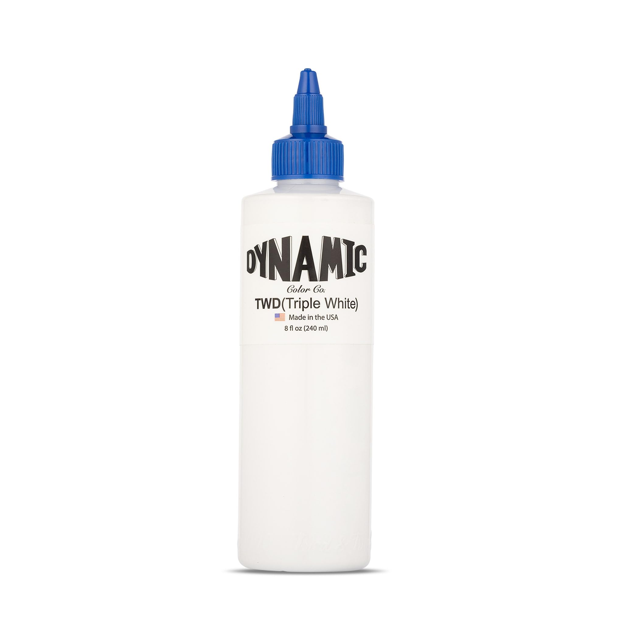 Dynamic Color Co tinta blanco triple, botella frontal lista para uso preciso.