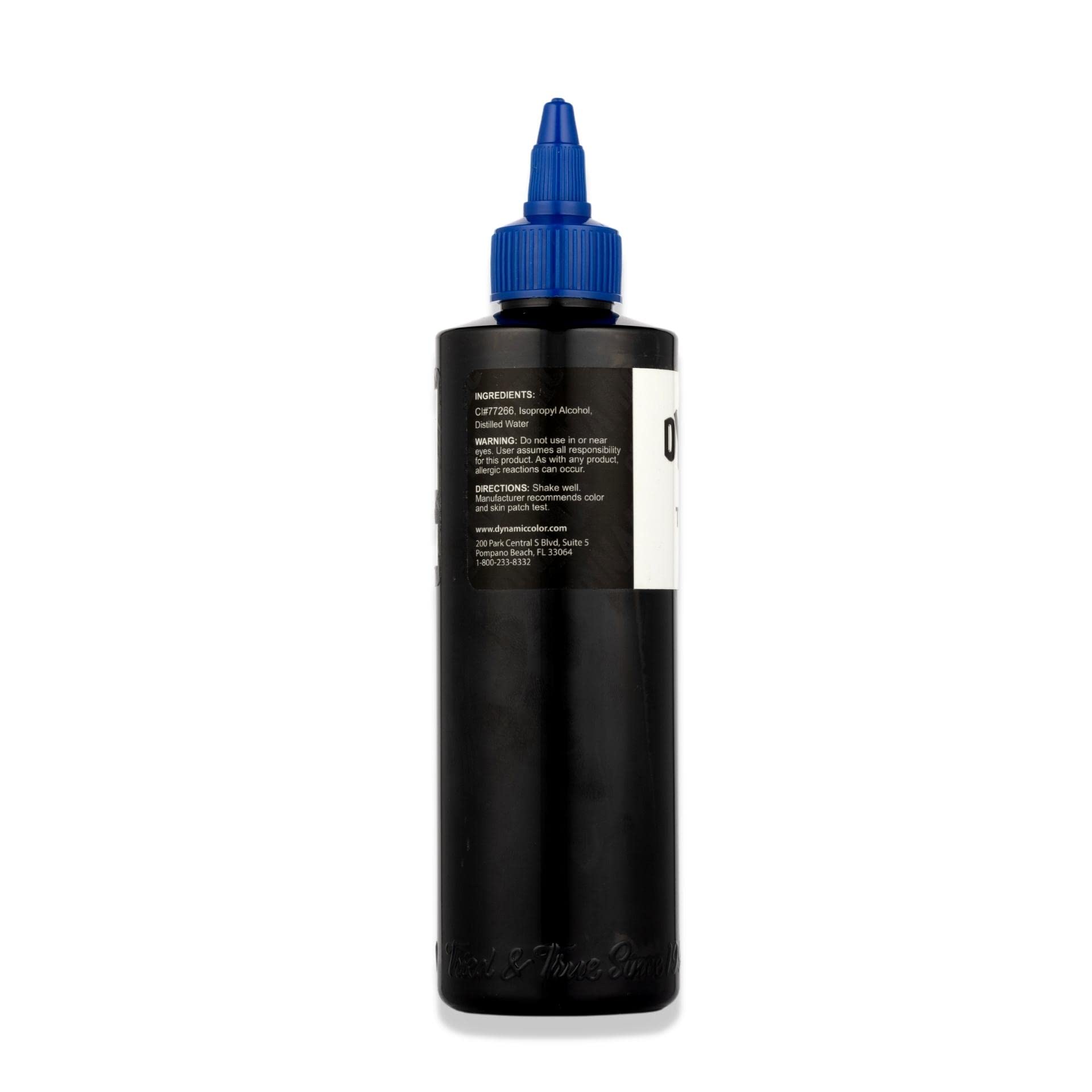 Dynamic Color Co Triple Black Ink label close-up, vibrant color retention.
