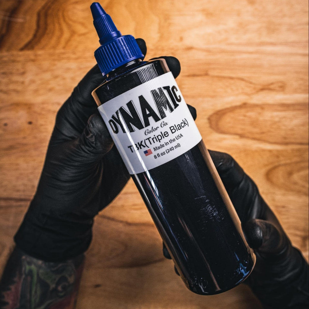 Dynamic Color Co Triple Black Ink bottle shows USA-made quality and safety.