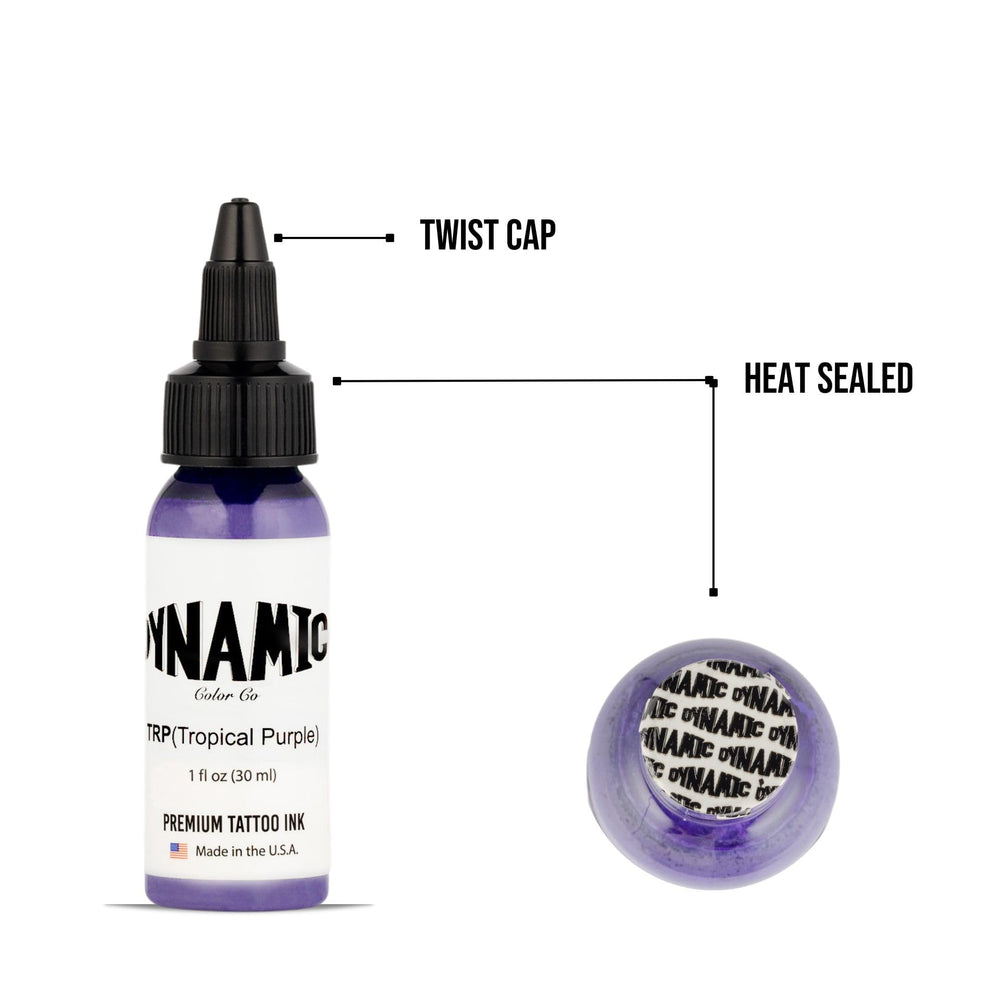 Dynamic Color Co Tropical Purple ink swirl shows smooth flow for shading and details.