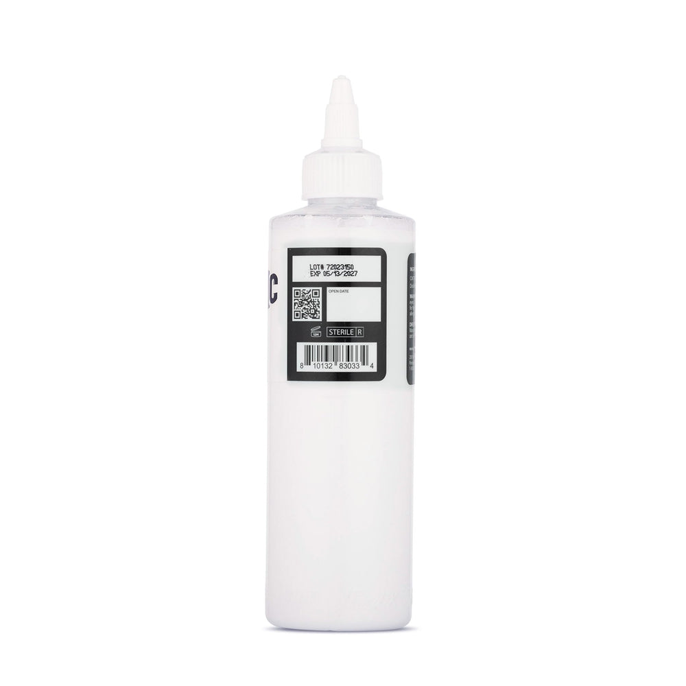 Dynamic Color Co White Tattoo Ink heat-seal packaging highlights authentic sterilized branding for safe use