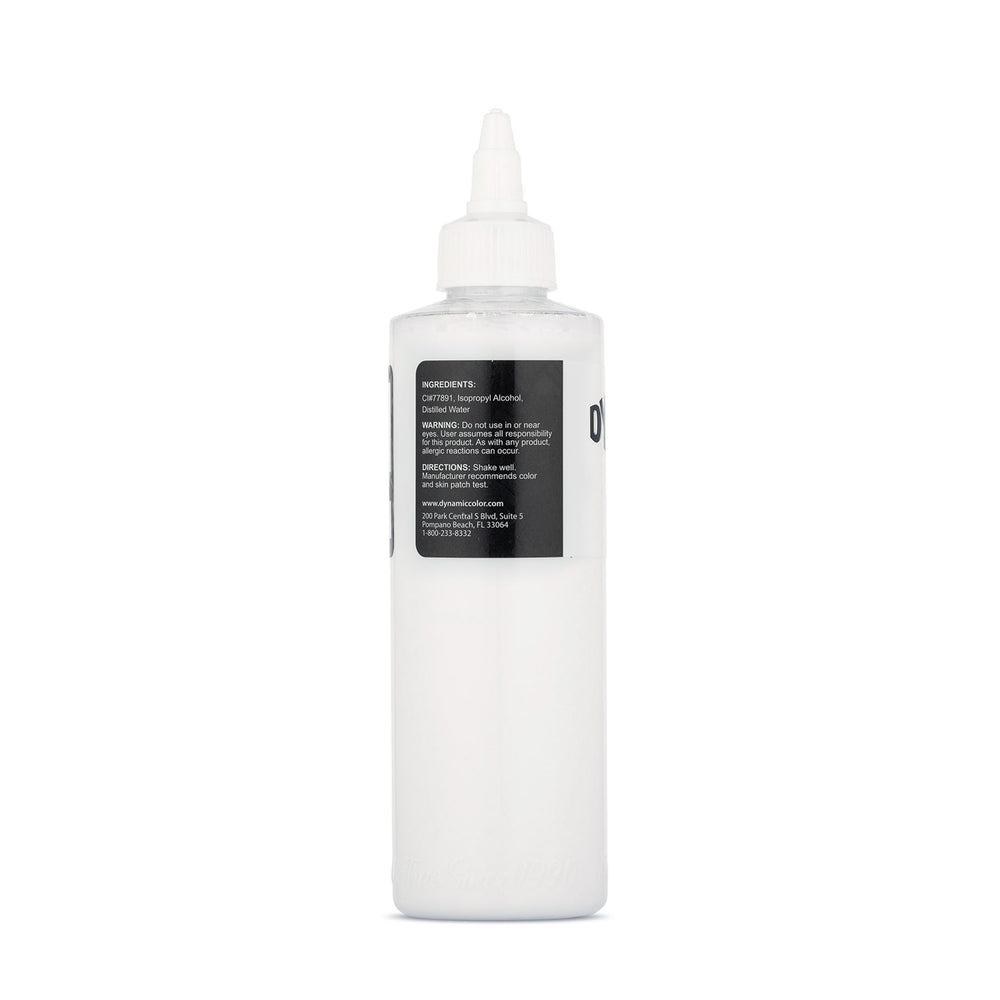 Dynamic Color Co White Tattoo Ink bottle demonstrates USA-made production for reliable professional quality