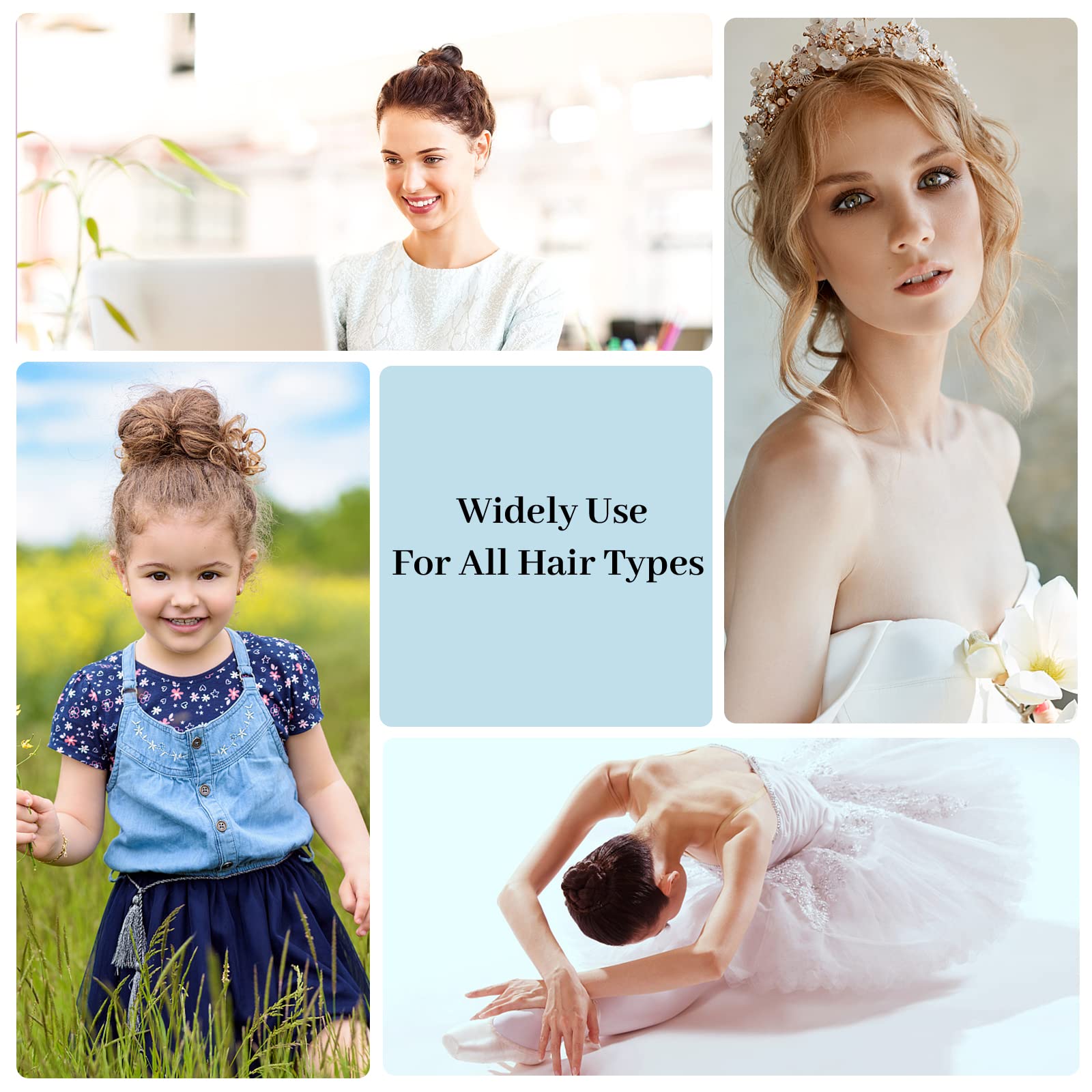 DySaLic elastic hair bands fit all hair types for secure, stretchable style.