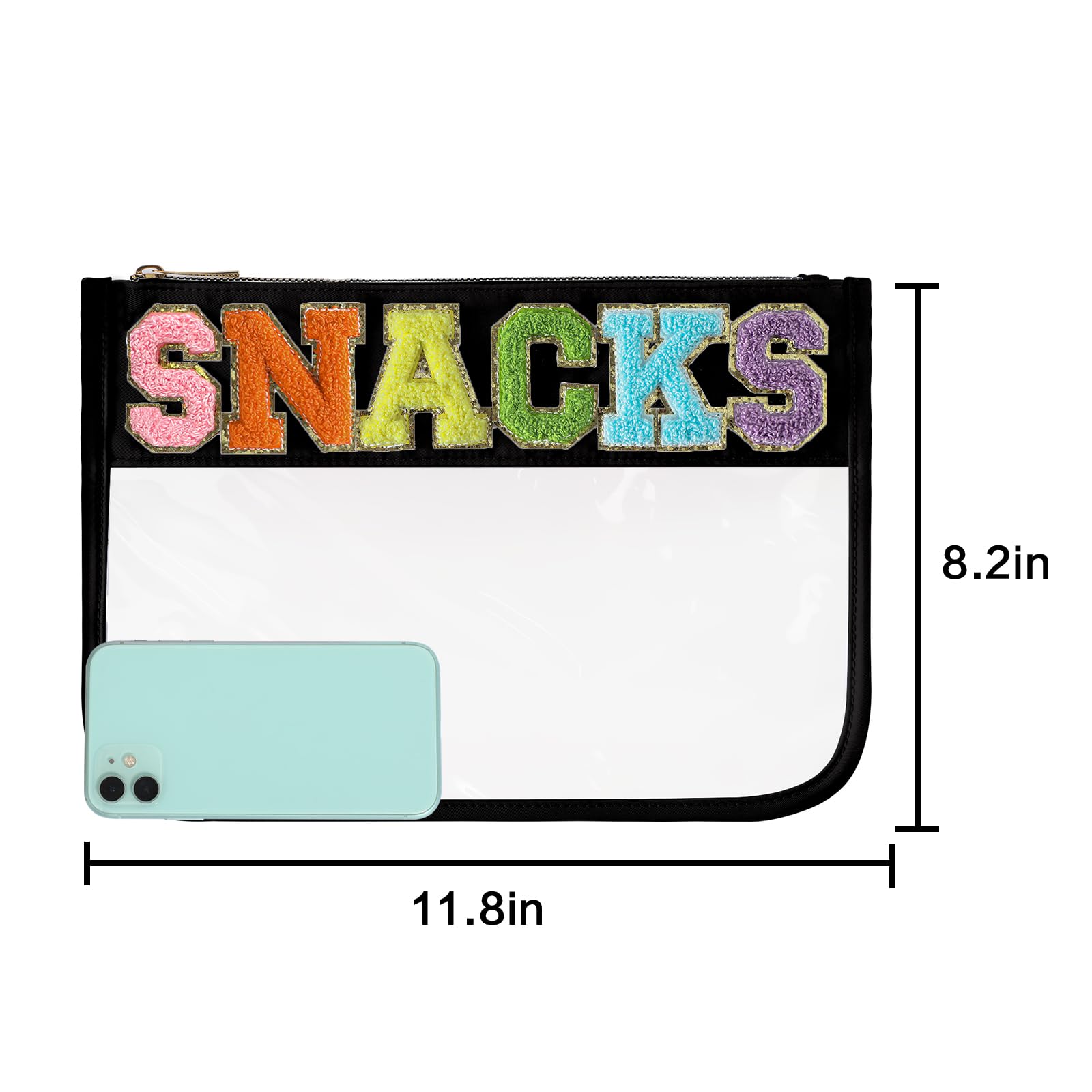 DYSHAYEN chenille letters bright patches on pouch add bold, durable branding