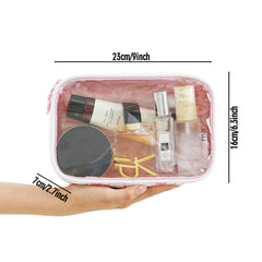 DYSHAYEN makeup bag — clear side for TSA screening and quick checks