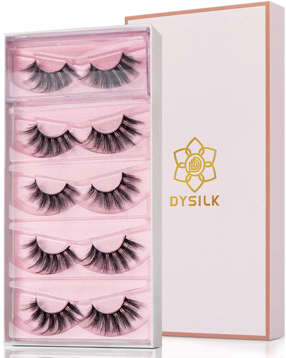 Pestañas DYSILK visón sintético para un look natural.