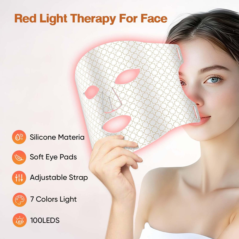 DZAVOK red-light-mask soft silicone skin friendly fit