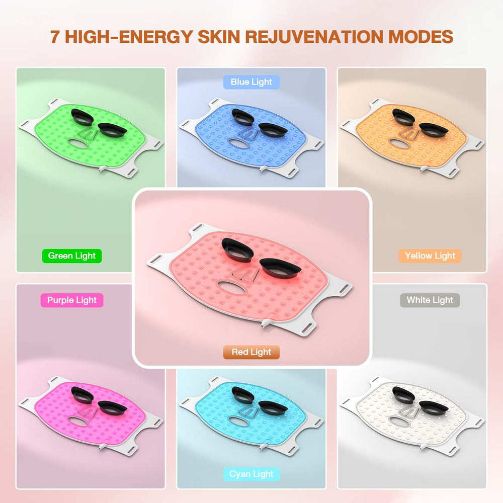 DZAVOK red-light-mask worn on face for hands-free comfort during sessions