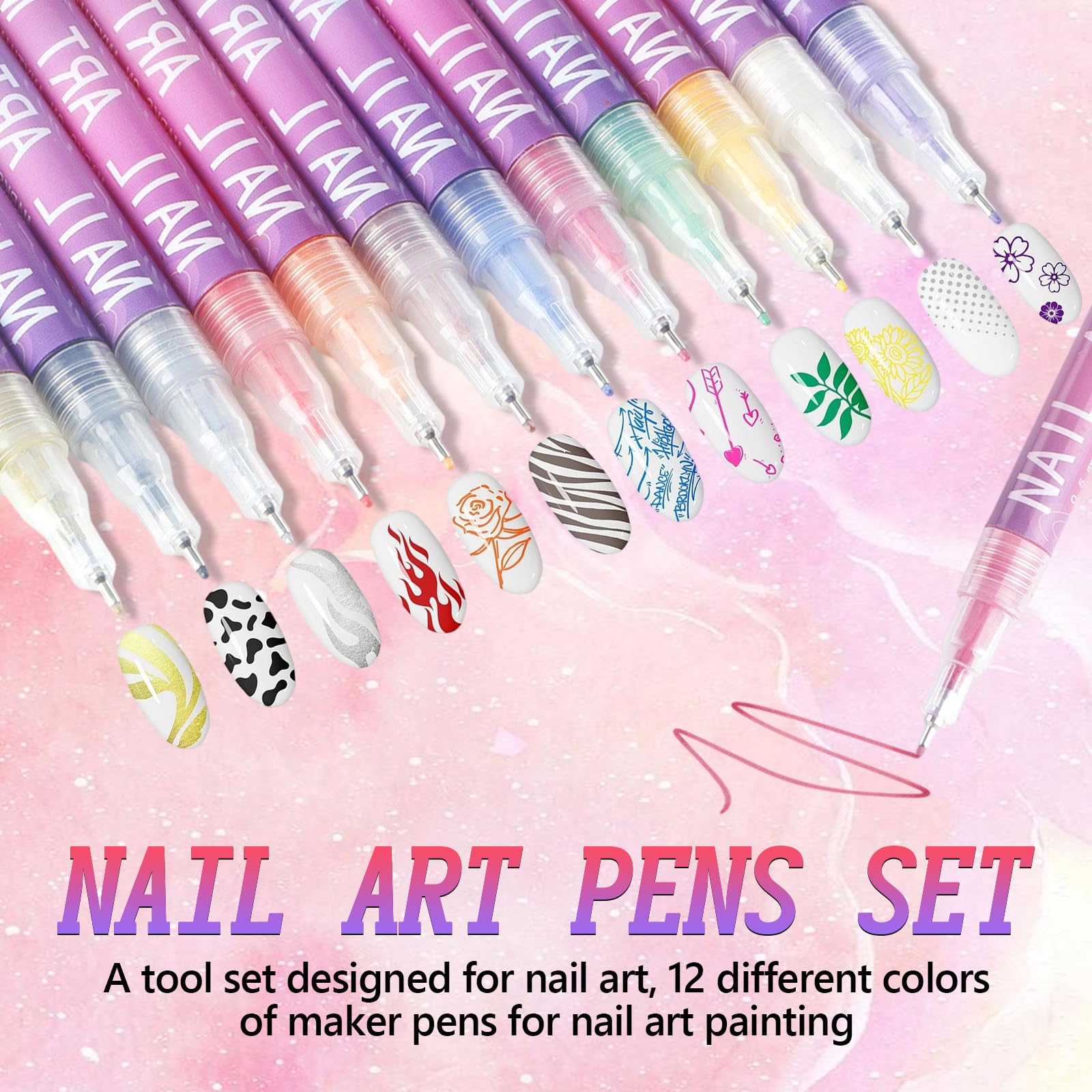 DZCKTFYGRT 12-color set shows vibrant hues for bold nail designs