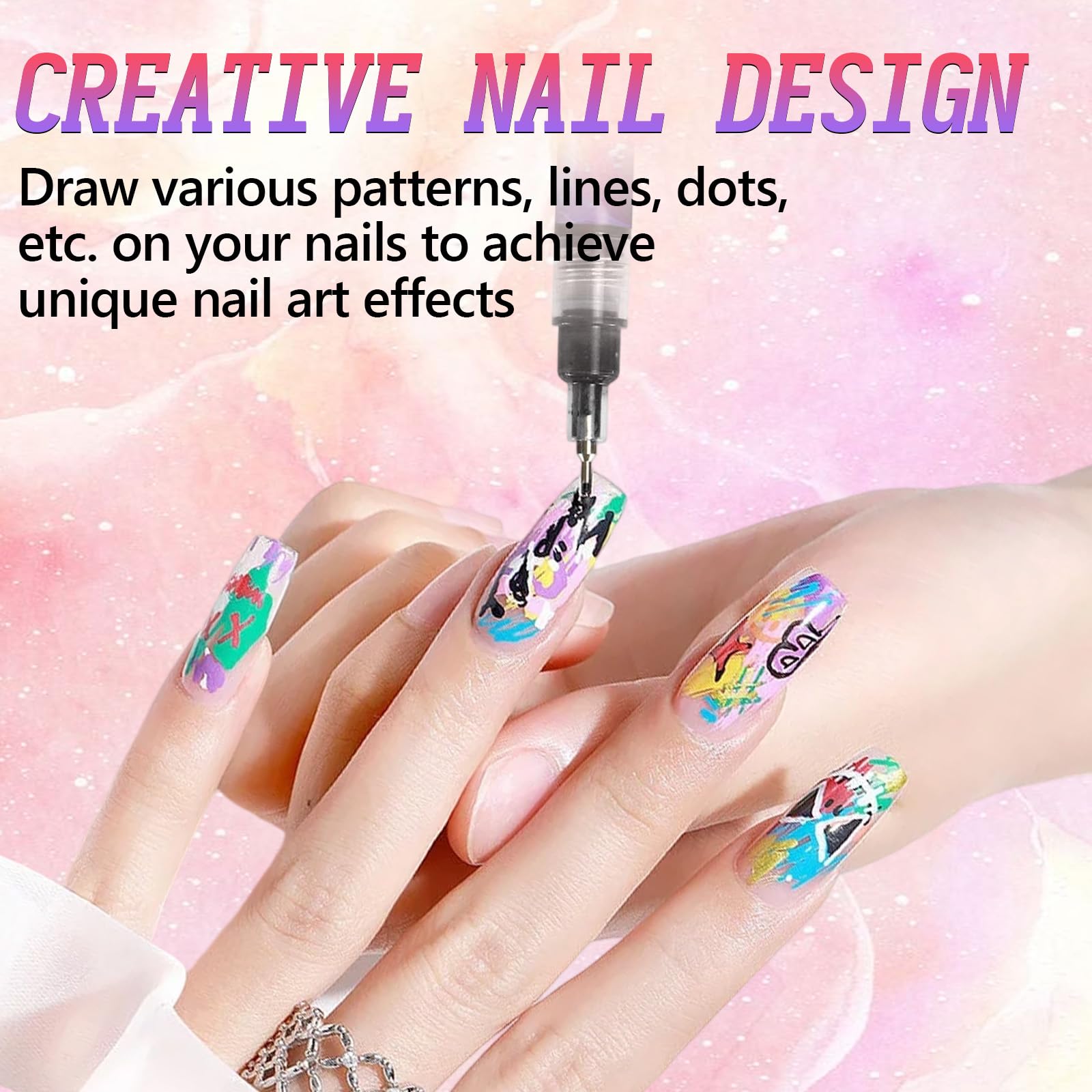 DZCKTFYGRT nail art pens enable DIY intricate designs at home.