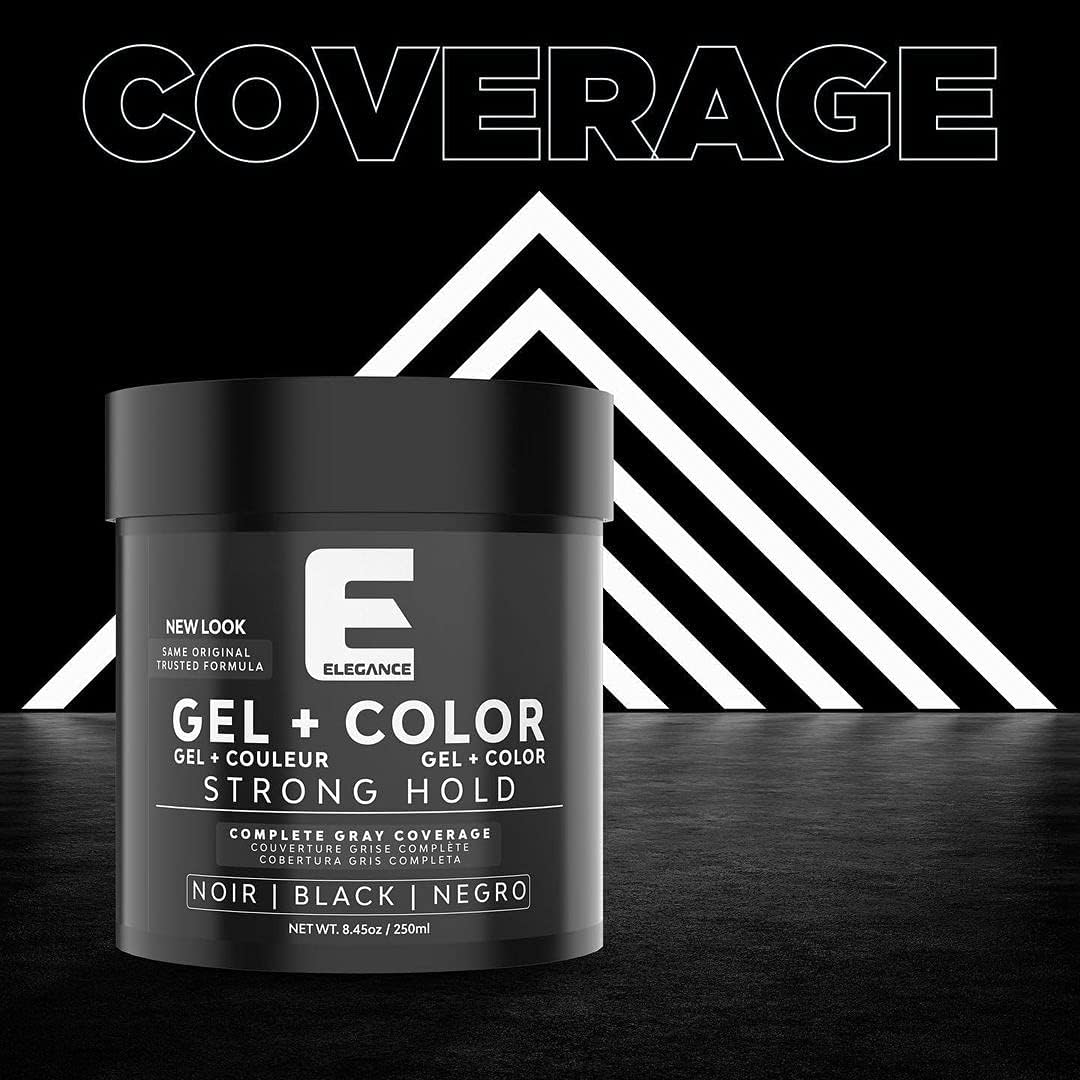Elegance Black Gel styling-hold creates a finished look with confidence.