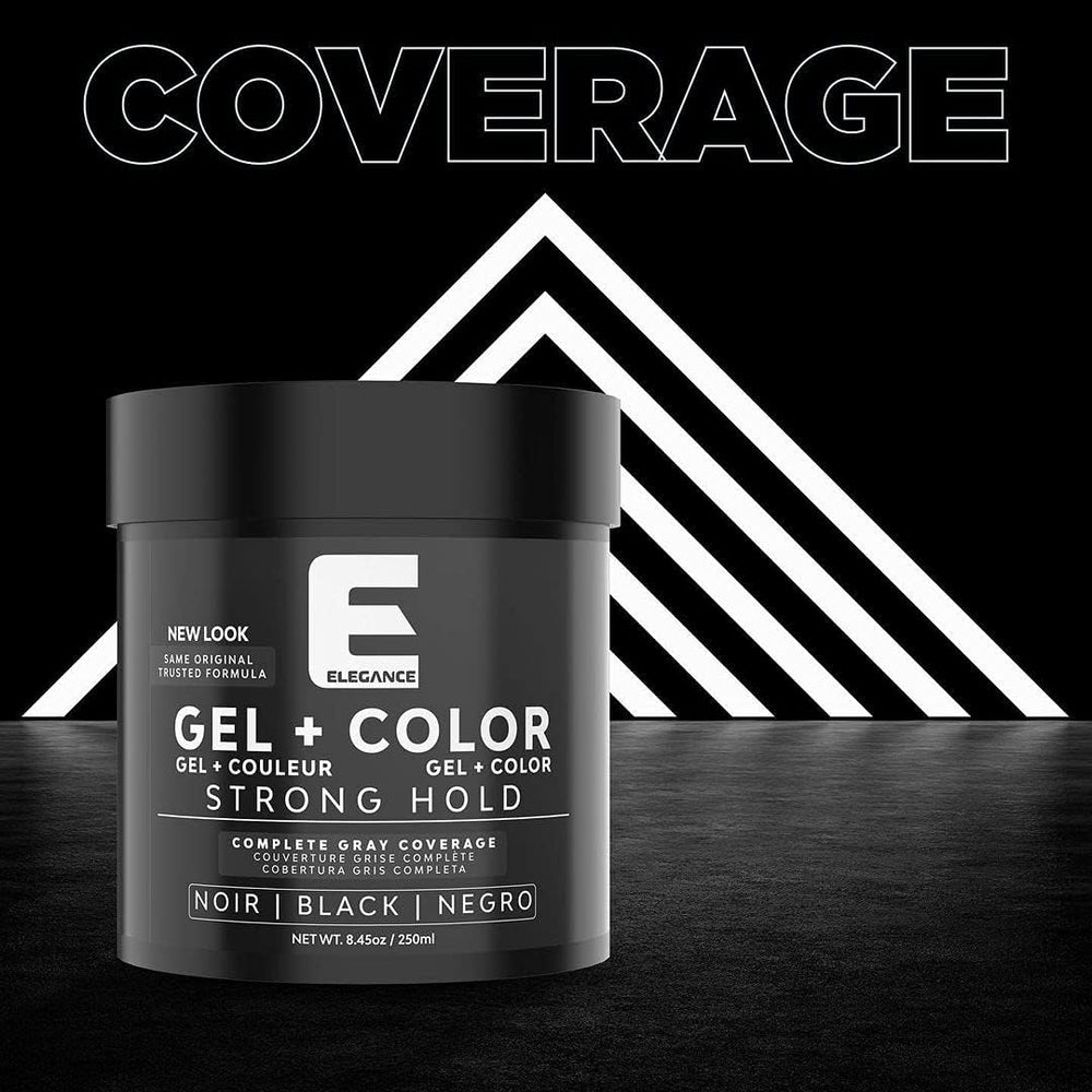 Elegance Black Gel styling-hold creates a finished look with confidence.