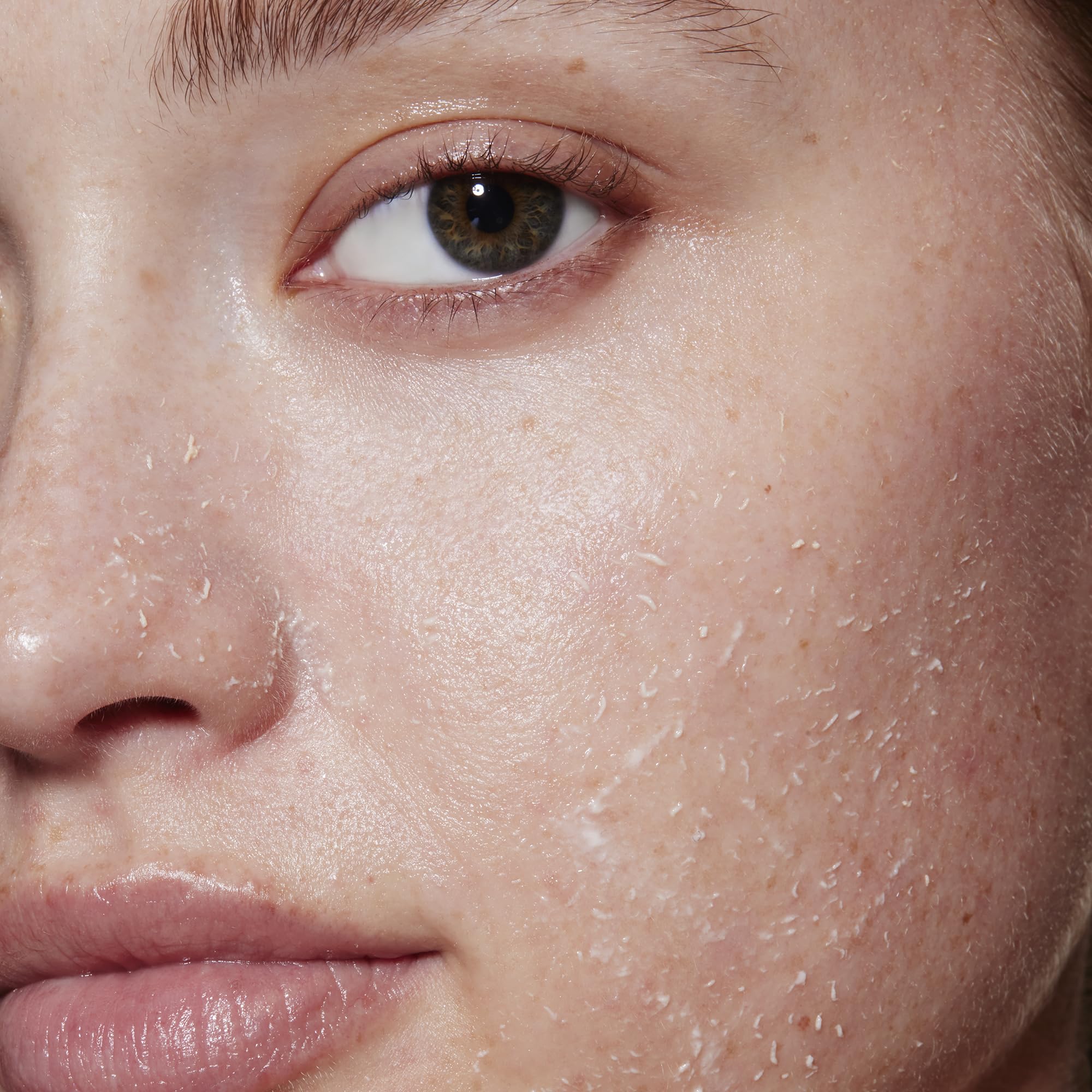 e.l.f. SKIN Gentle Peeling Exfoliant applied on damp skin for a refreshing glow.