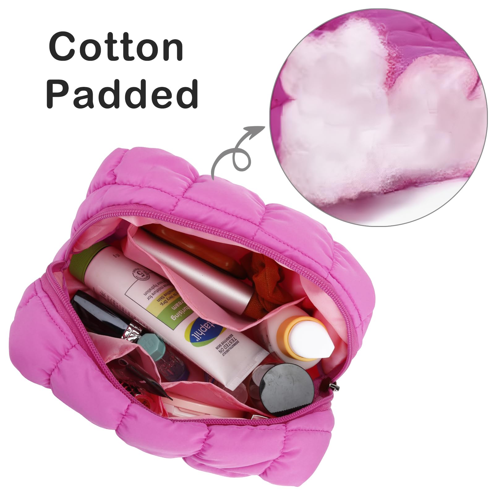 E-Tree makeup bag travel-ready slides into bags to keep essentials organized.
