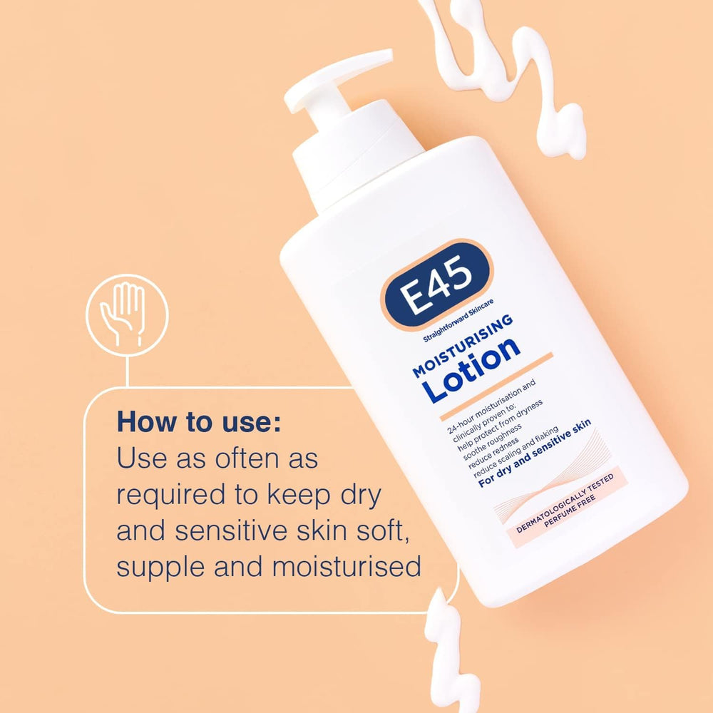 Daily moisturising routine imagery conveys smooth, non-greasy finish.