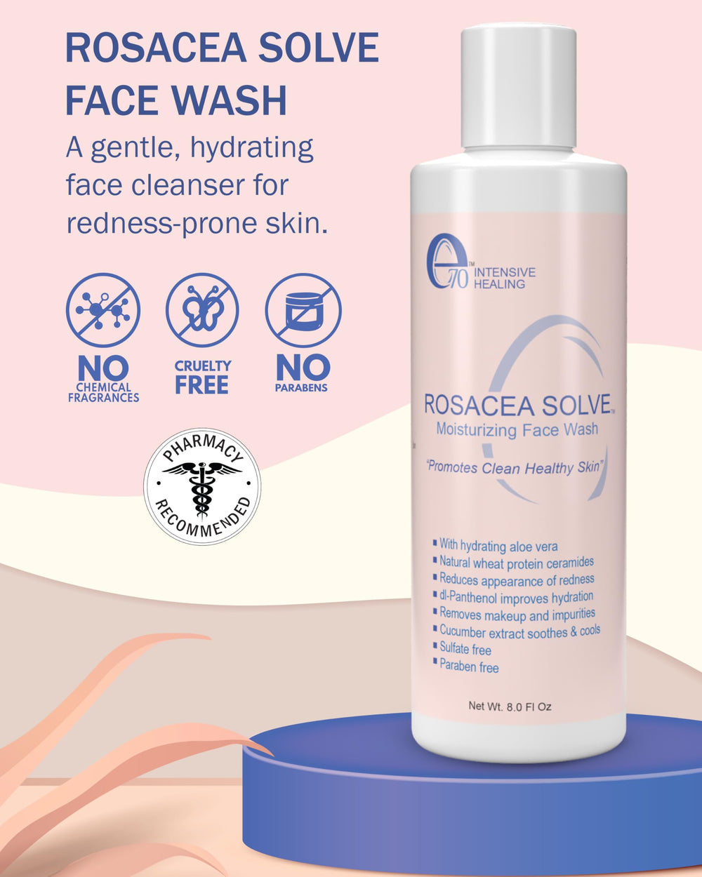 e70 face wash foaming lather closeup highlights gentle cleansing for sensitive skin