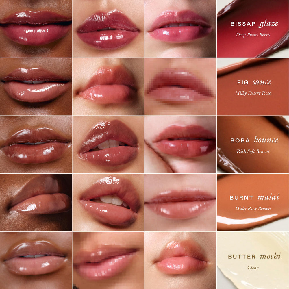 EADEM Le Chouchou Bisous Boba Bounce swatch shows buildable shine with feather-light comfort.