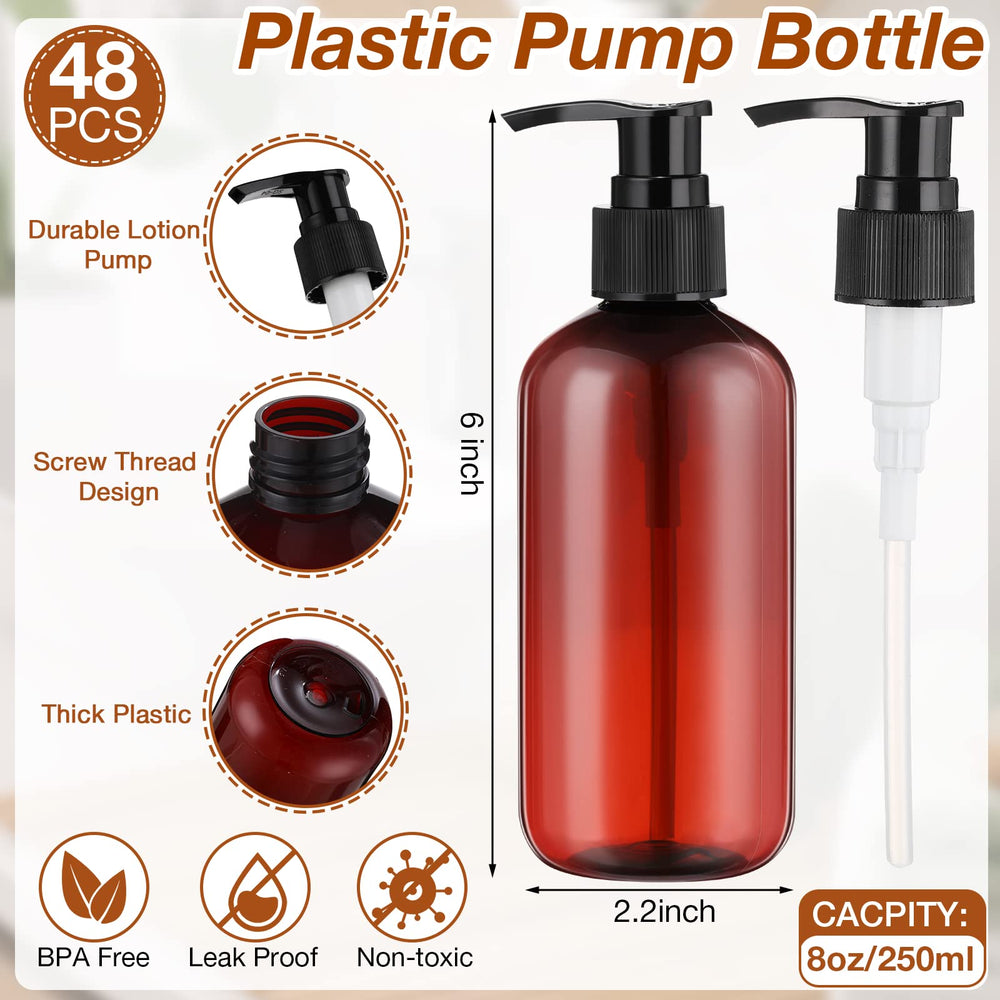 Eaasty 8oz clear bottle with transparent body for easy content monitoring