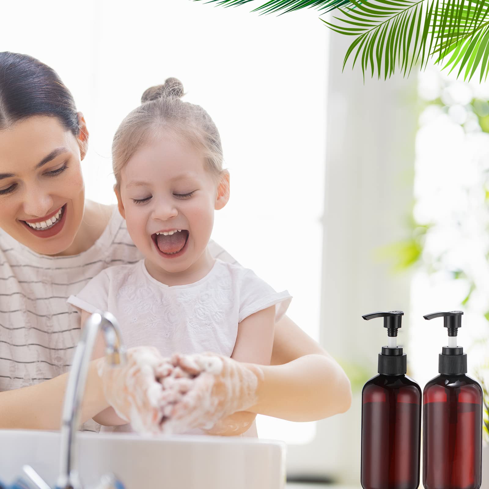 Eaasty 8oz bottles are portable for on-the-go shower or gym routines