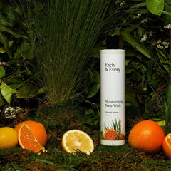 Close-up foam from Each & Every sensitive skin body wash for gentle moisture.