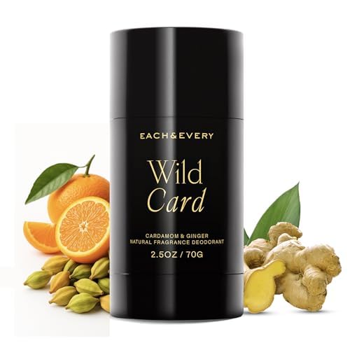 Each & Every all-natural deodorant packaging highlights clean, aluminum-free odor protection for daily comfort.