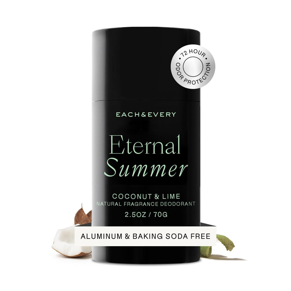Each & Every aluminum-free deodorant bottle designed for sensitivity and everyday use.