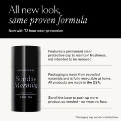 Each & Every lavender-lemon deodorant tube shows smooth glide for sensitive skin