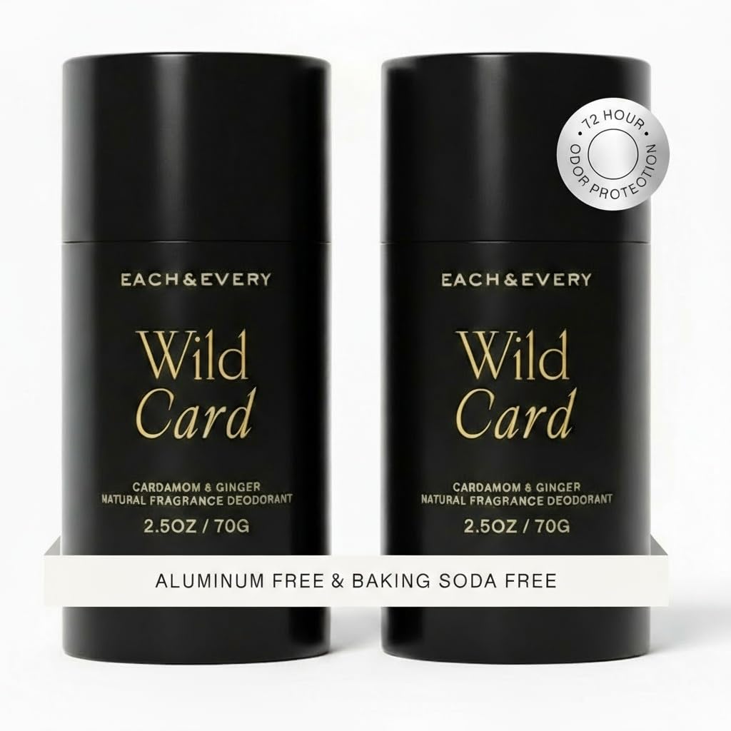 Each & Every deodorant packaging 2pk in sugar-cane box promises sustainable daily odor control