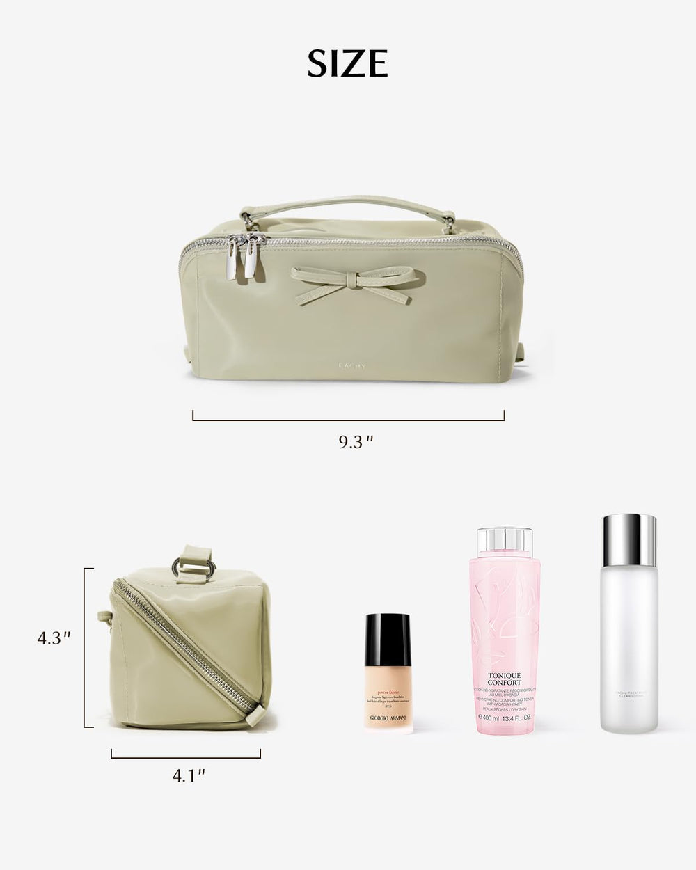 Eachy waterproof pearl-sheen material cleans easily and withstands daily use.
