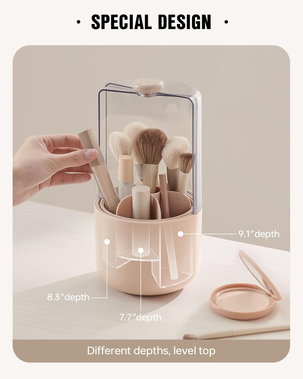 EACHY storage for brushes and tools keeps essentials organized