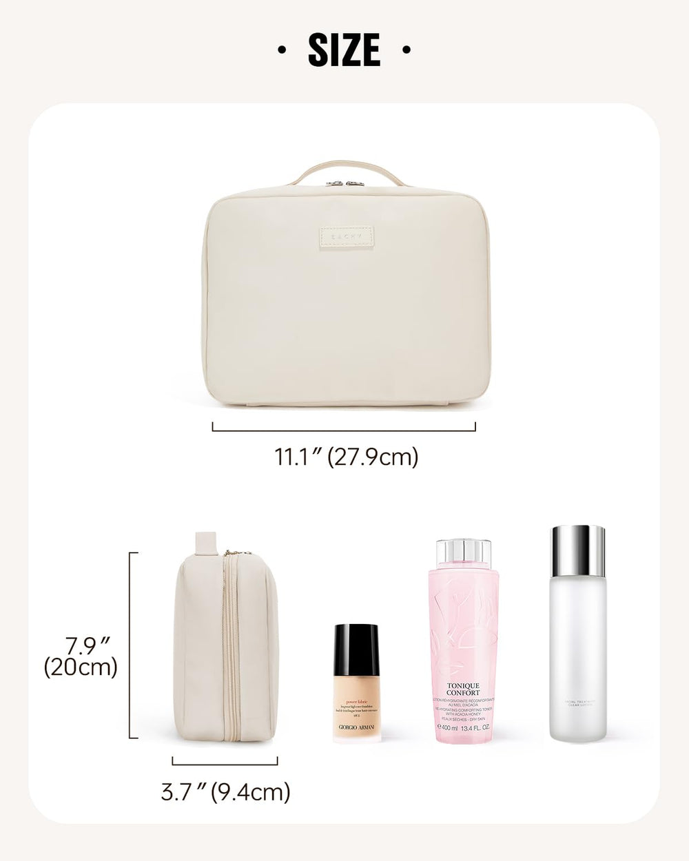 EACHY Toiletry Bag is compact yet roomy for weekend getaways.