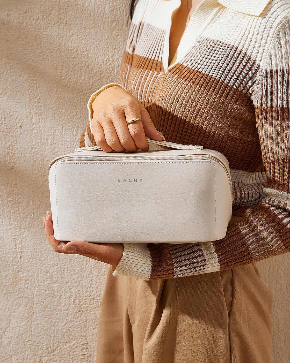 EACHY medium size fits in carry-ons and gym bags.