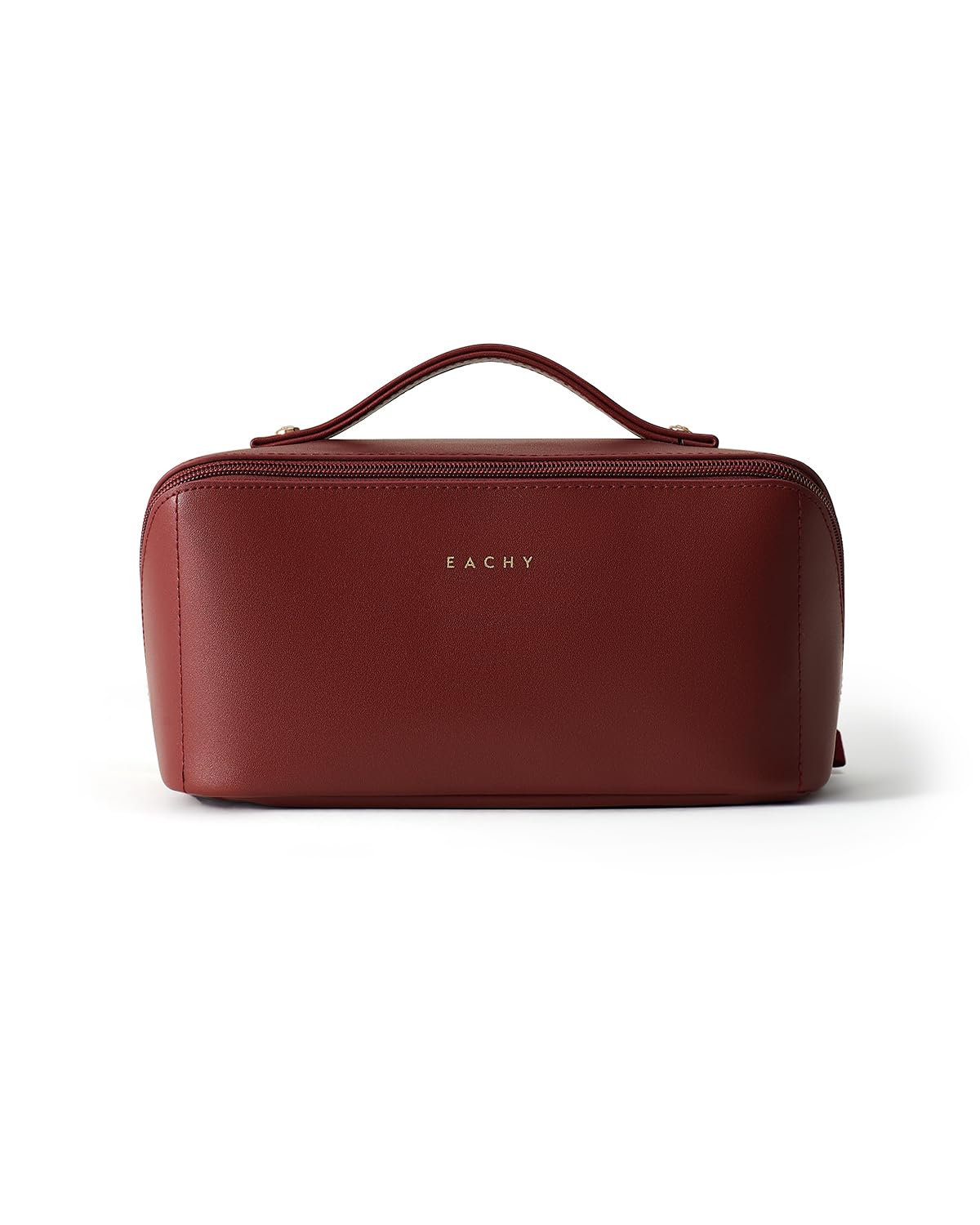 EACHY travel makeup bag divider and handle support organized travel and easy carrying.