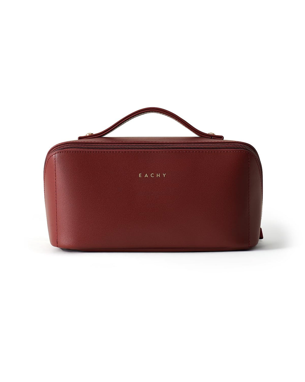 EACHY travel makeup bag divider and handle support organized travel and easy carrying.