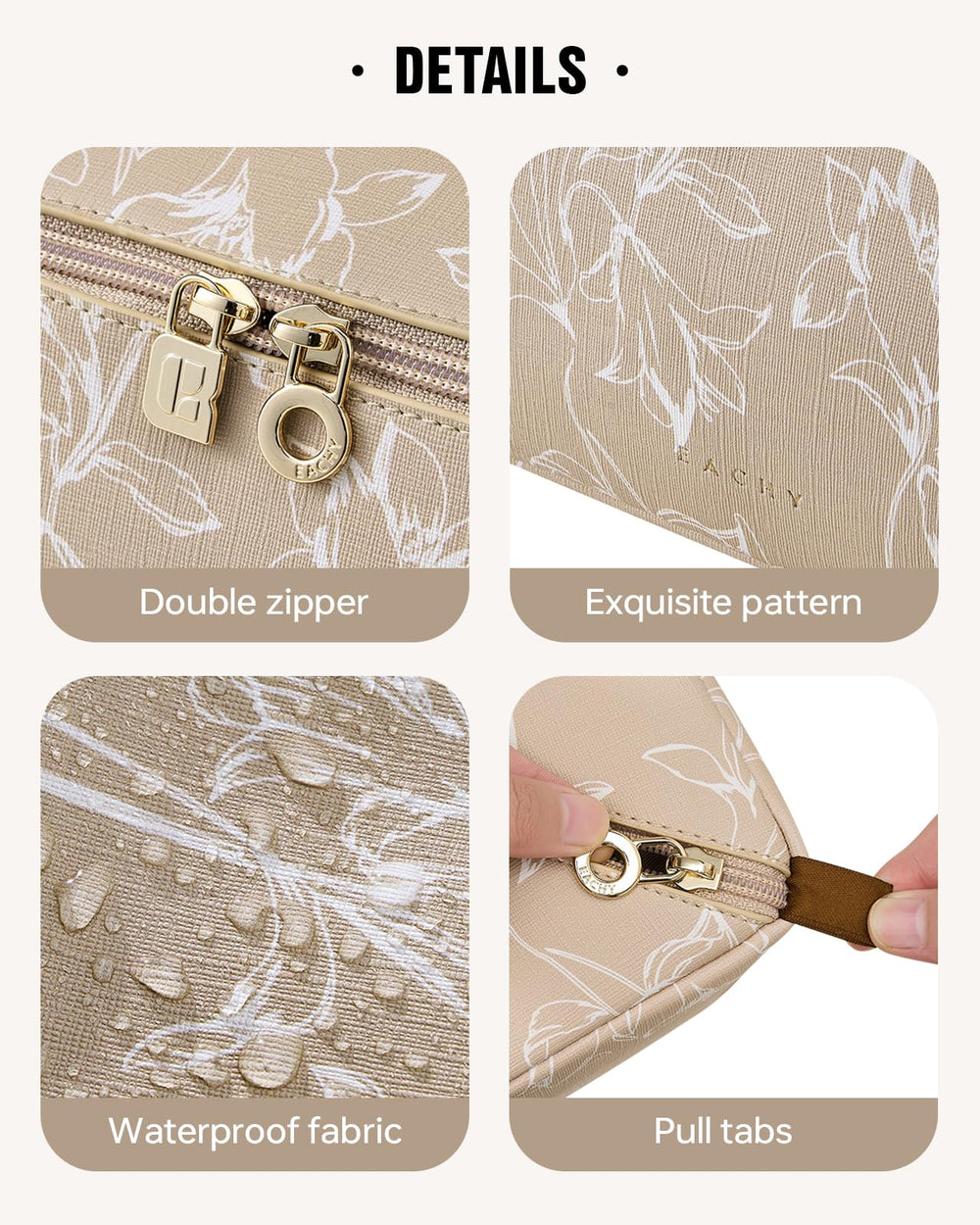 EACHY bag durable lining supports gear and rough handling during trips