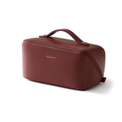 EACHY travel makeup bag opens flat for quick access during travel.