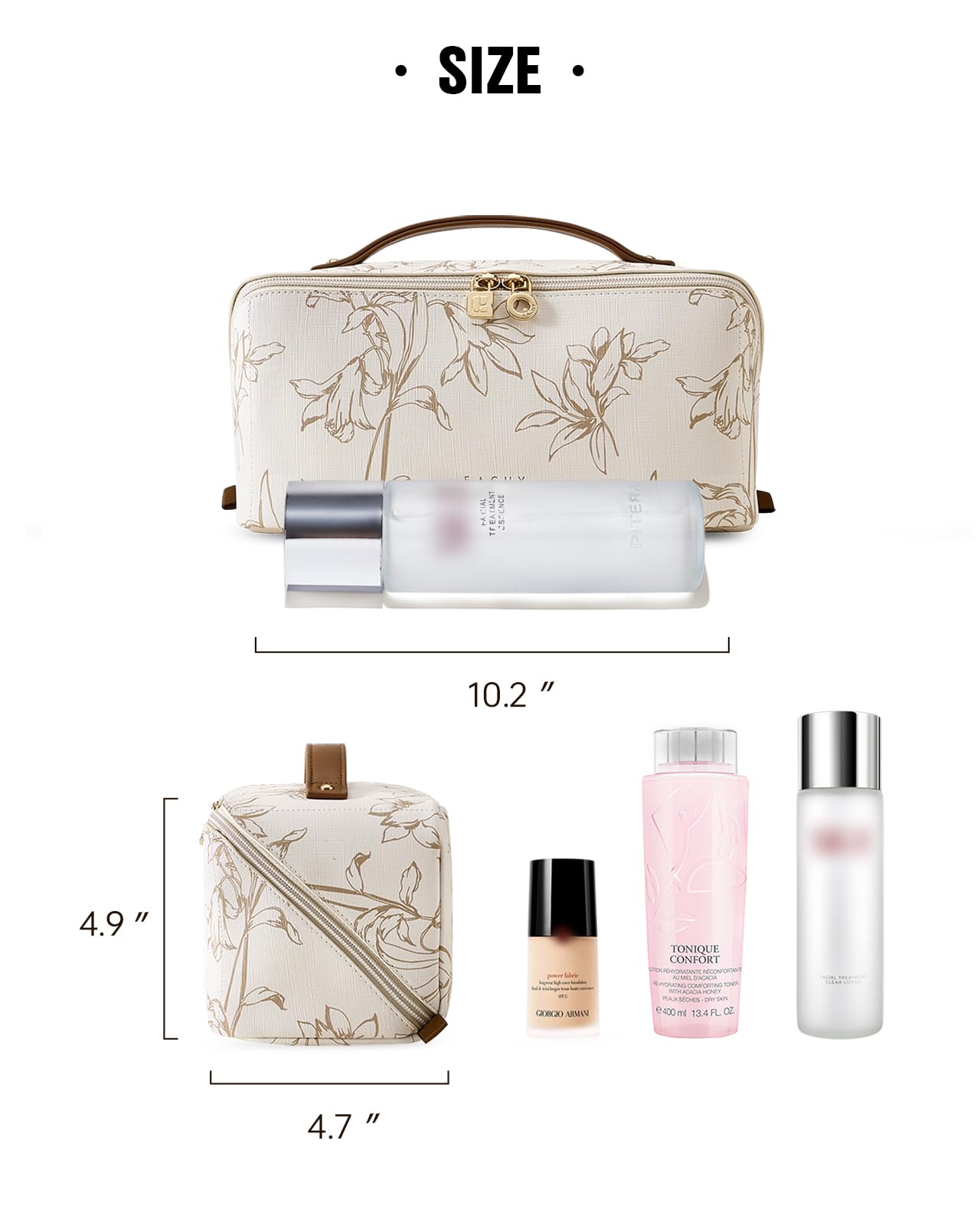 EACHY Travel Makeup Bag arrives with inflatable padding to keep shape intact.