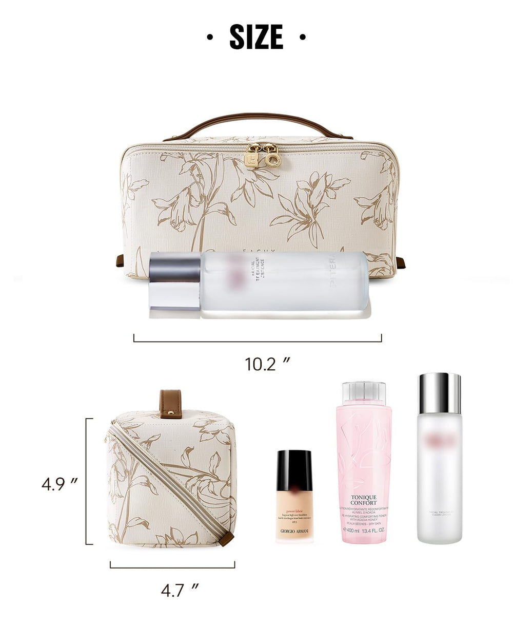 EACHY Travel Makeup Bag arrives with inflatable padding to keep shape intact.