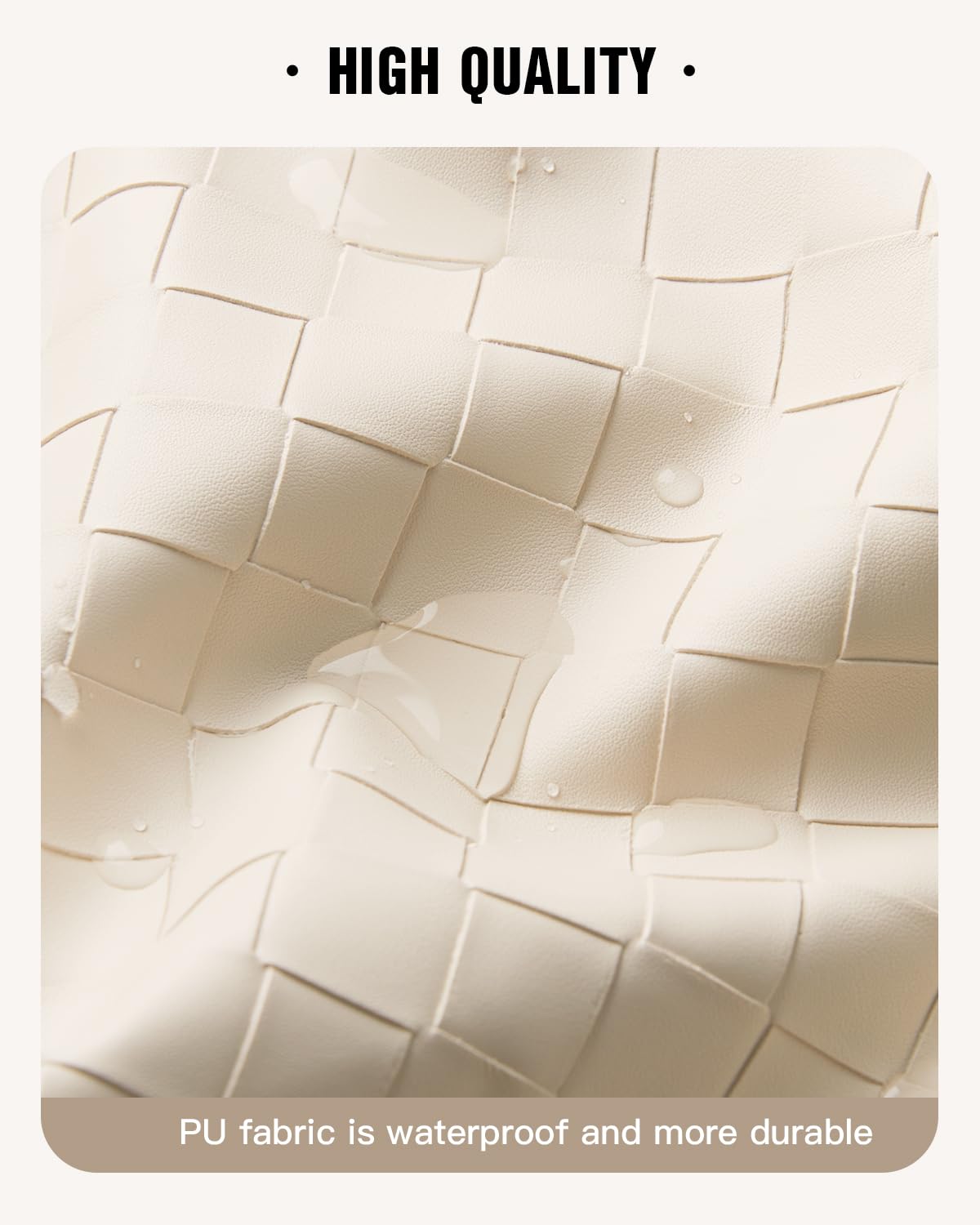 EACHY Travel Toiletry Bag Plait White four compartments—organized storage for travel essentials.