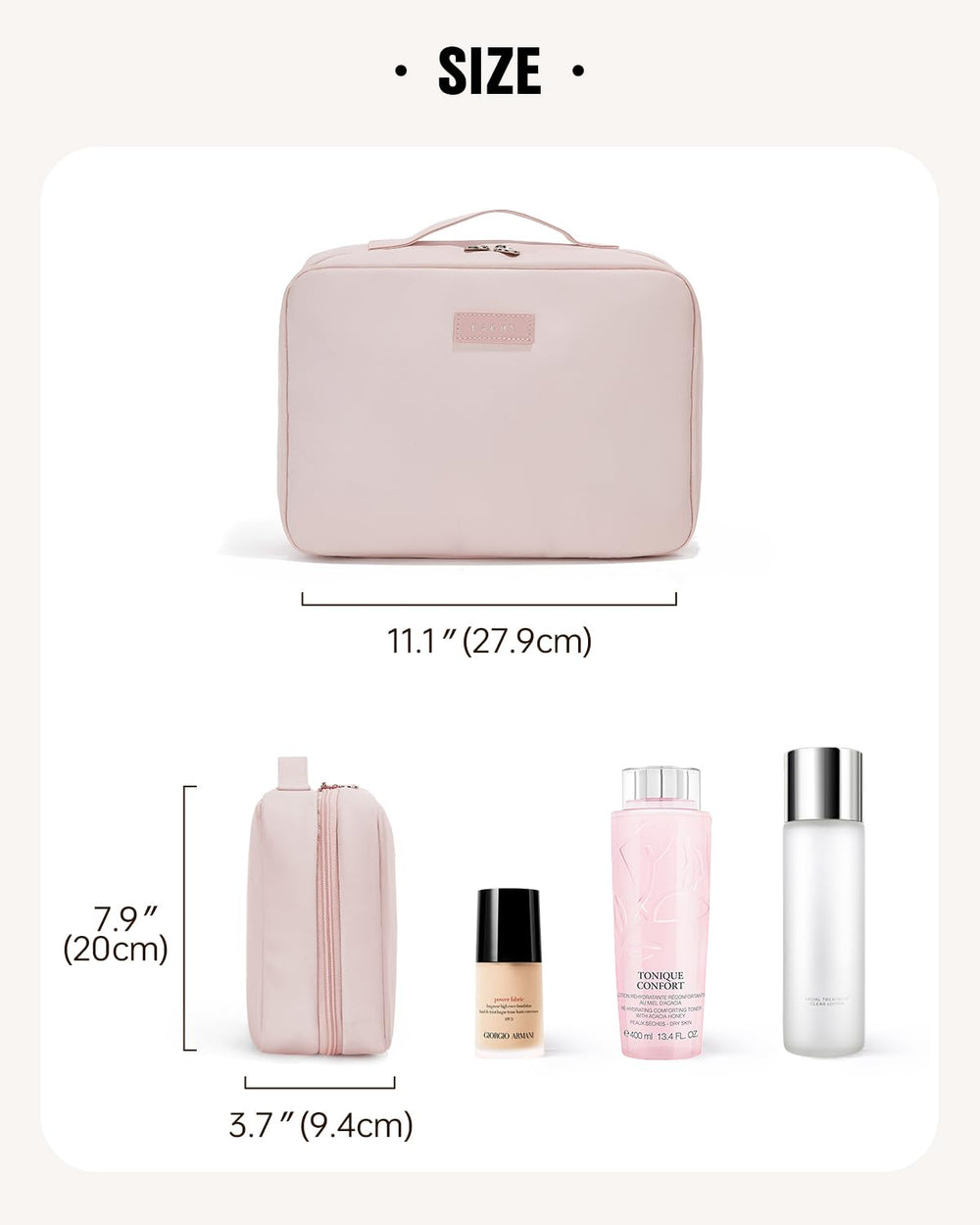 EACHY travel toiletry bag versatile for makeup or daily use
