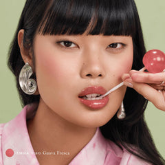EADEM Le Chouchou balm Guava Fresca cap setup highlights minimalist fragrance-free shine.