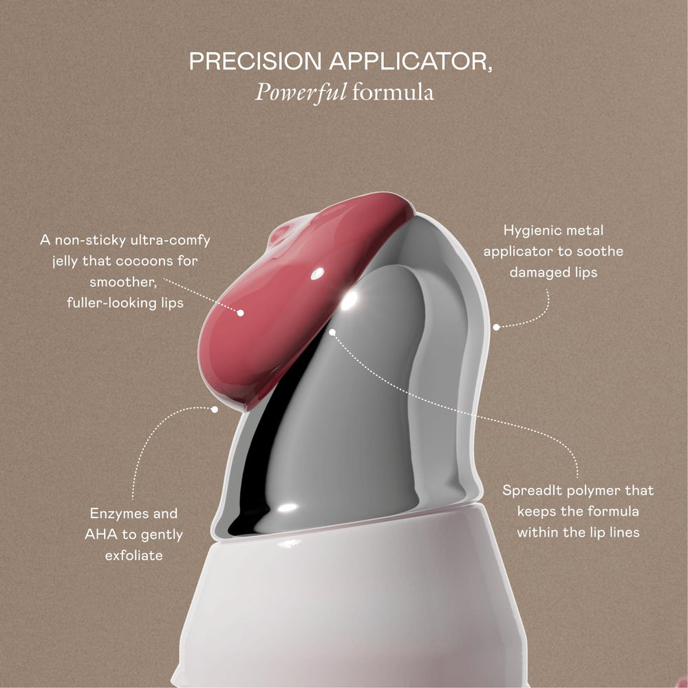 EADEM Le Chouchou hibiscus exfoliation detail smooths lip texture gently.