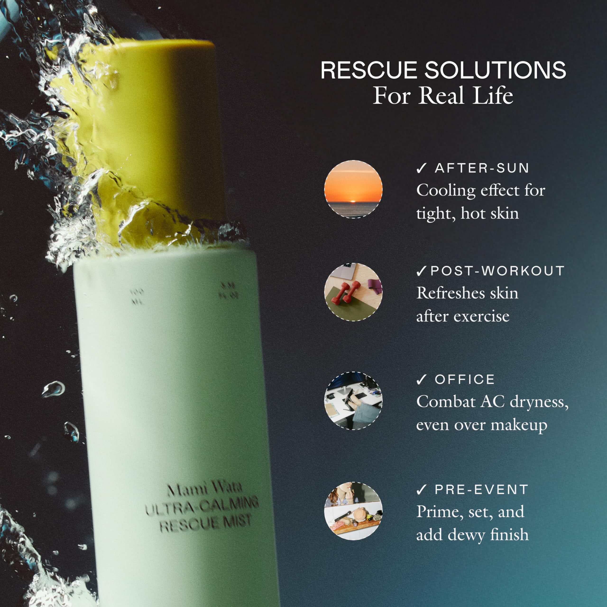EADEM Mami-Wata mist used as makeup refresher to reset look.