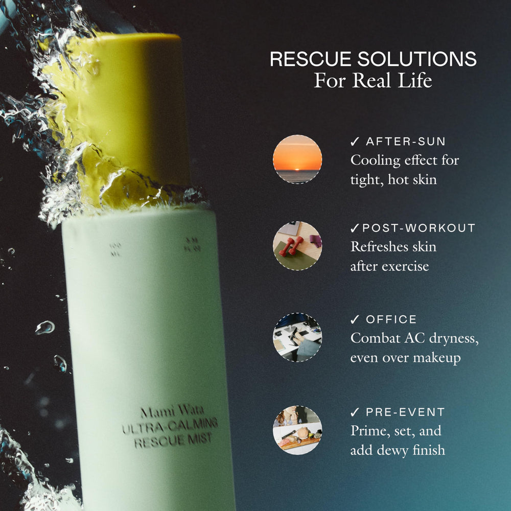 EADEM Mami-Wata mist used as makeup refresher to reset look.