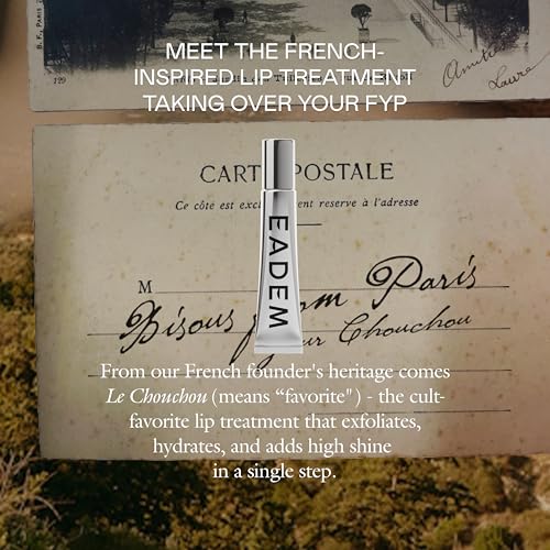 EADEM clean lead-free packaging signals ethical, luxury lip care.