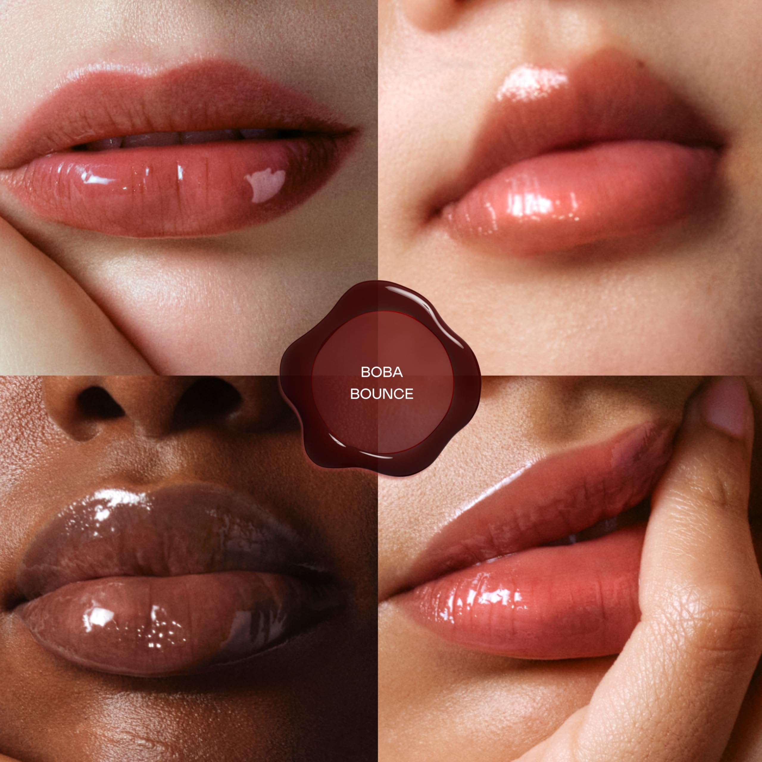 EADEM The Threesome Boba Bounce texture highlights silky, nourishing lip care.