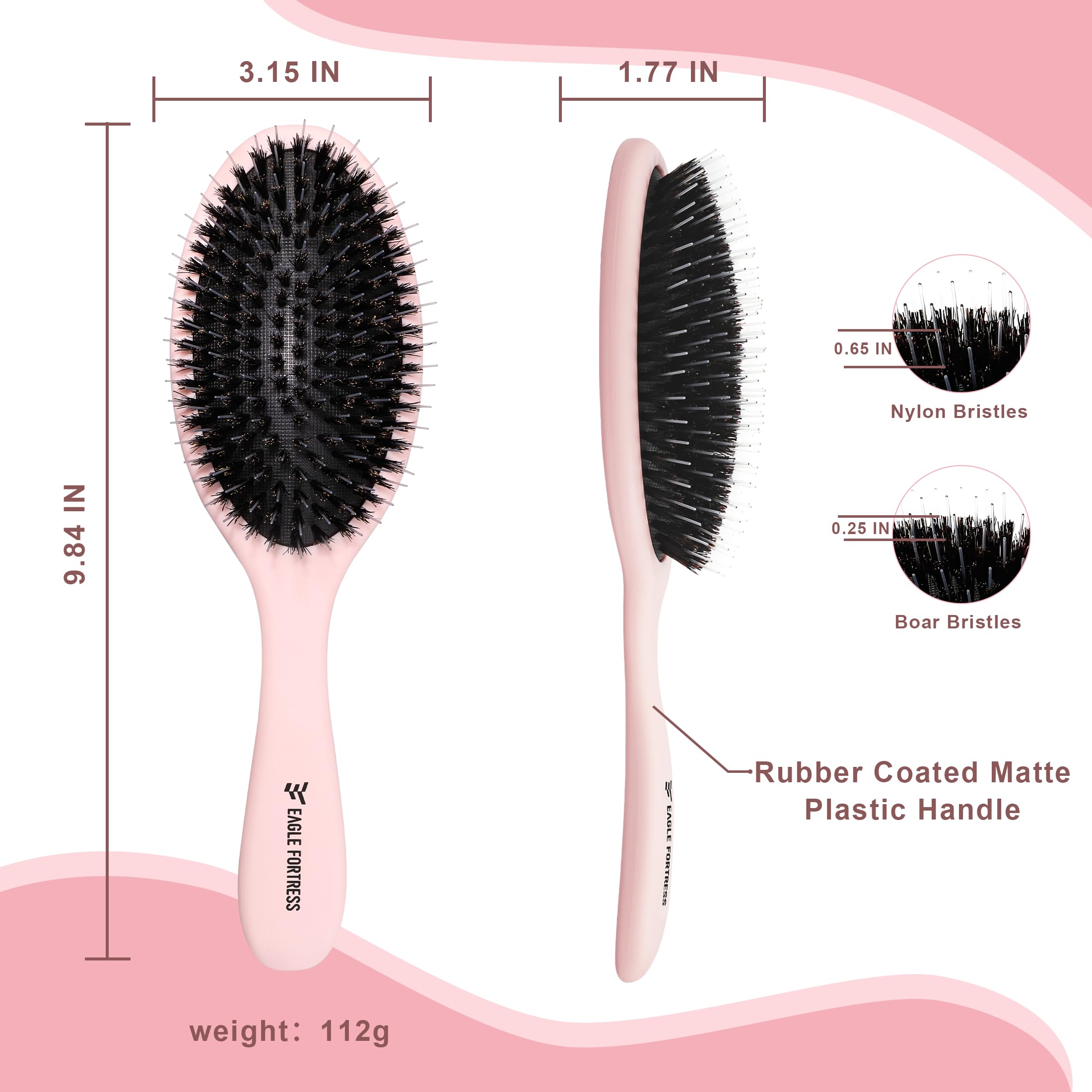 Eagle Fortress Glidease extension brush supports wigs and extensions for seamless looks.