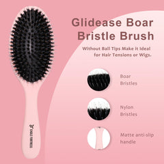 Eagle Fortress Glidease nylon-bristles detangle wet or dry hair with gentle glide.