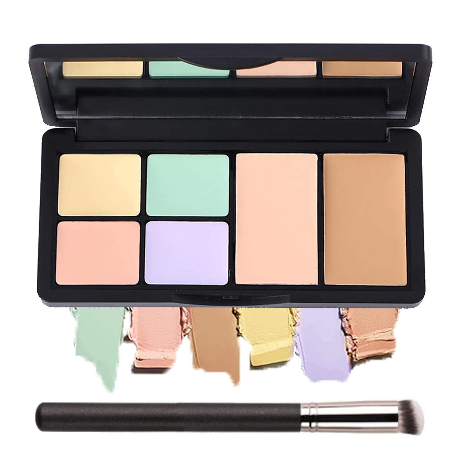 Eakroo 6 Colors Correcting Concealer Palette packaging shows portable, gift-ready design for on-the-go touch-ups.